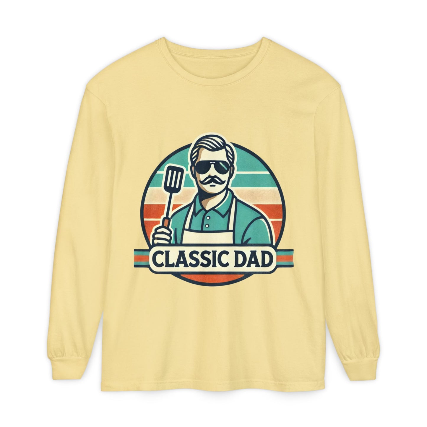 Classic Dad Garment-dyed Long Sleeve T-Shirt Butter Long-sleeve