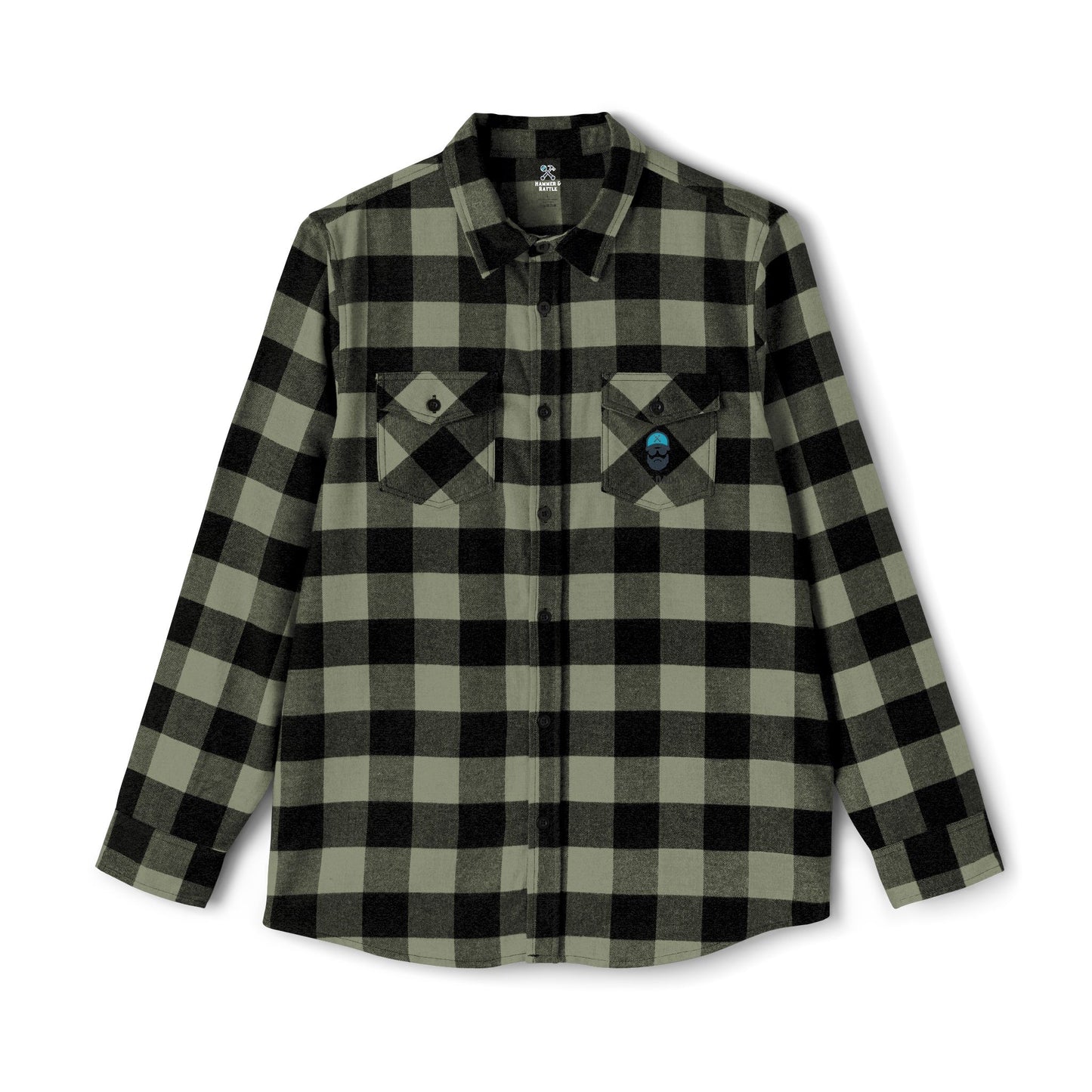 The Dada Flannel Shirt Olive Black Long-sleeve