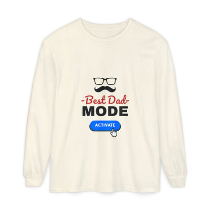 Best Dad Mode Activate Long Sleeve Tee Ivory Long-sleeve