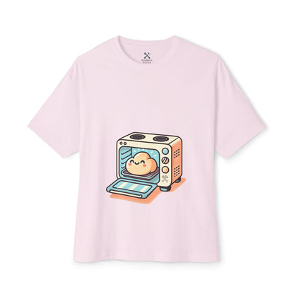 Maternity Bun In the Oven Boxy Tee Soft Pink T-Shirt