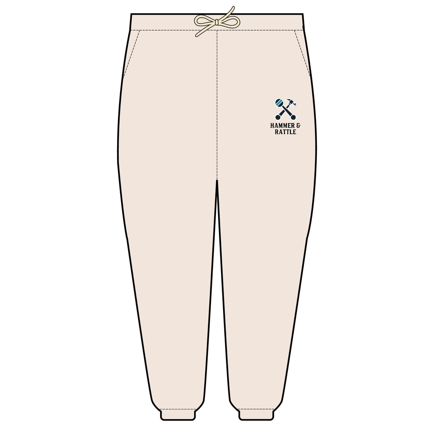 Hammer & Rattle Light Fleece Joggers Ivory Trousers