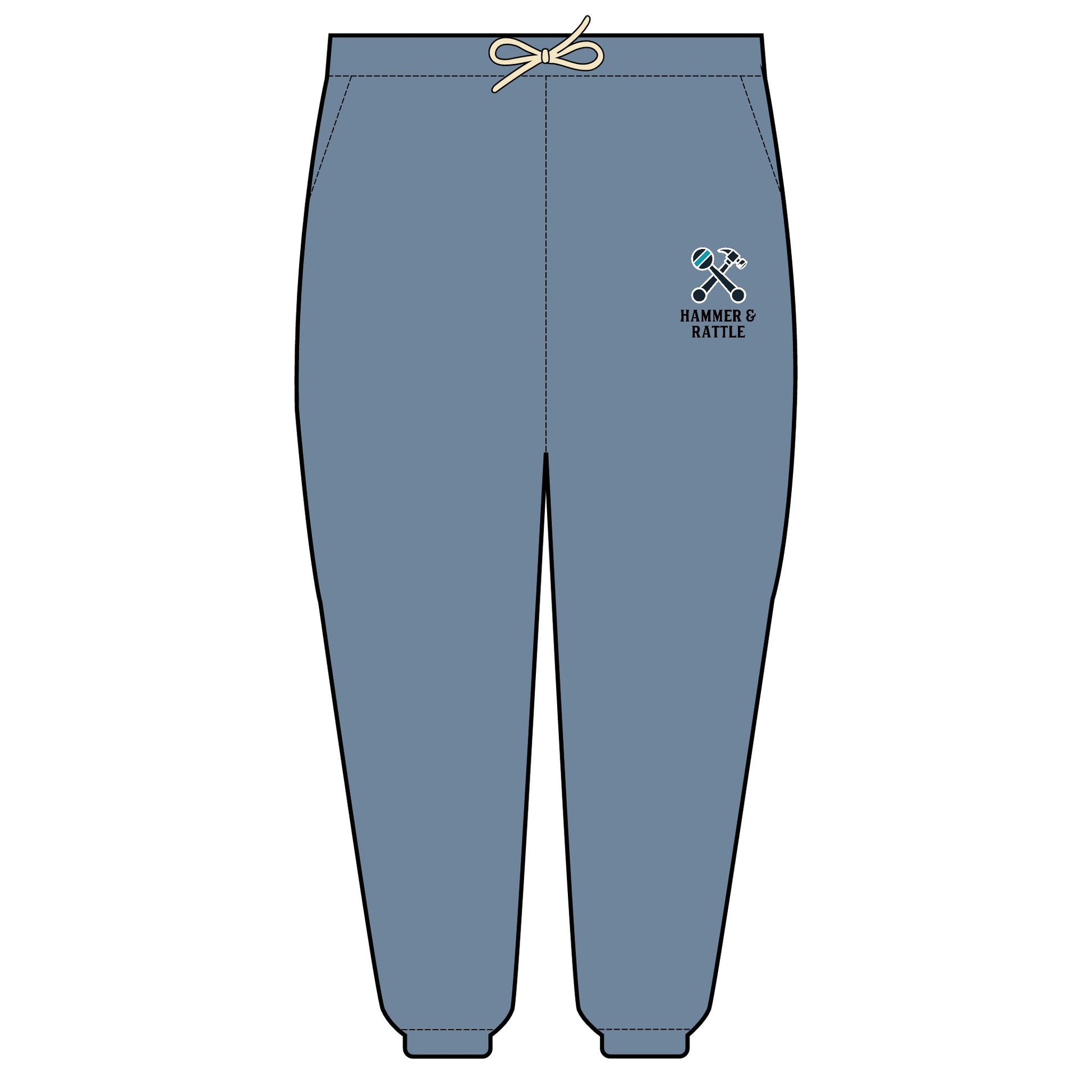 Hammer & Rattle Light Fleece Joggers Blue Jean Trousers