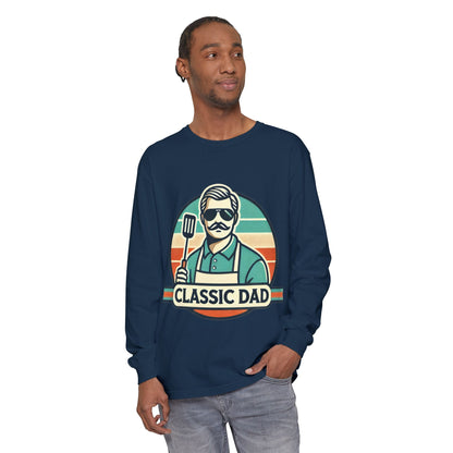 Classic Dad Garment-dyed Long Sleeve T-Shirt True Navy Long-sleeve