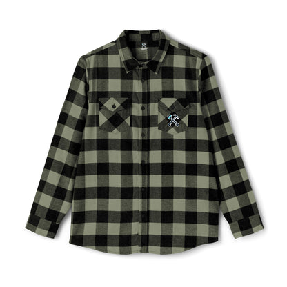 Hammer & Rattle Flannel Shirt Olive Black Long-sleeve