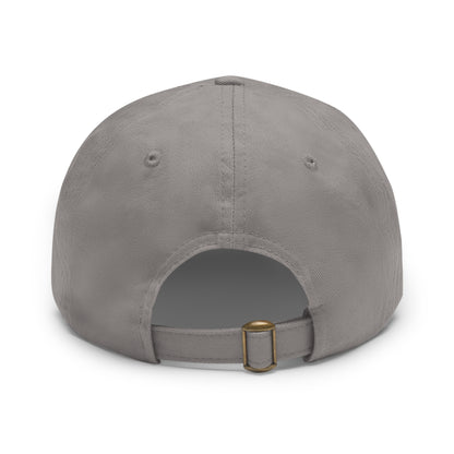 Hammer & Rattle Iconic Leather Patch Dad Hat Grey Grey patch Hats