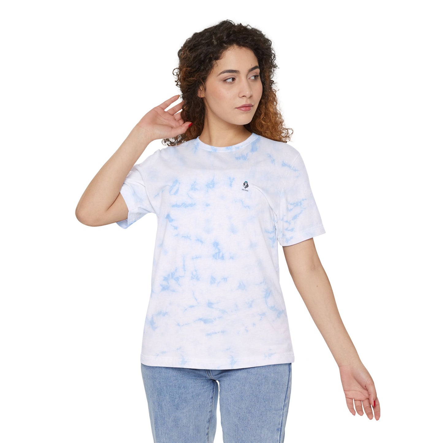 The Mama Tie-Dyed Tee White Sky Blue T-Shirt