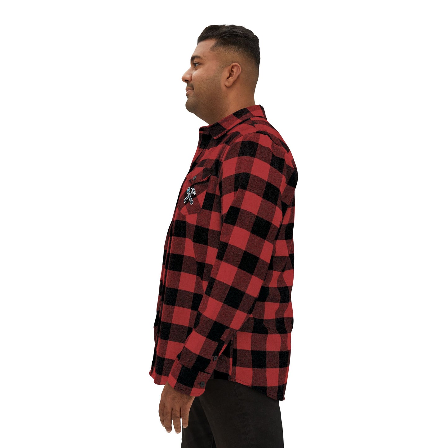 Hammer & Rattle Flannel Shirt Red Black Long-sleeve