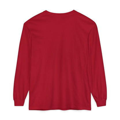 Classic Dad Garment-dyed Long Sleeve T-Shirt Red Long-sleeve