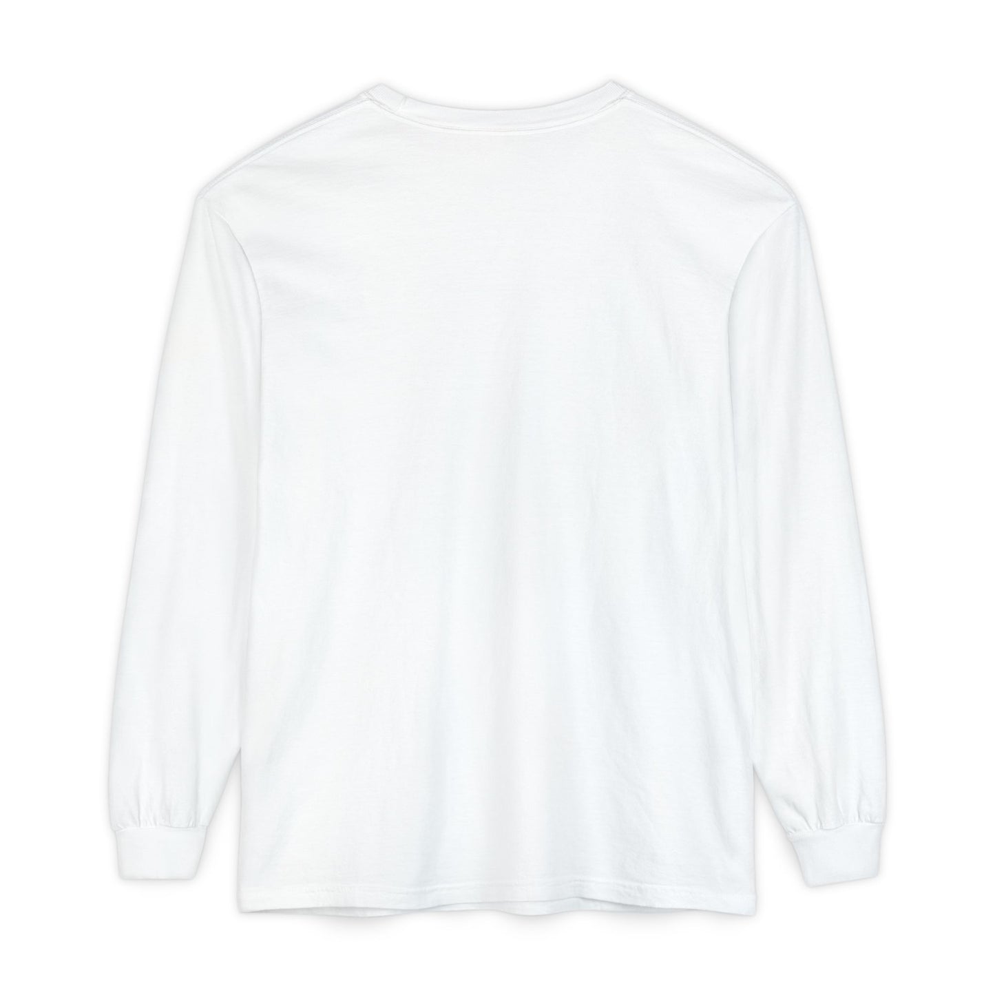 Classic Dad Garment-dyed Long Sleeve T-Shirt White Long-sleeve