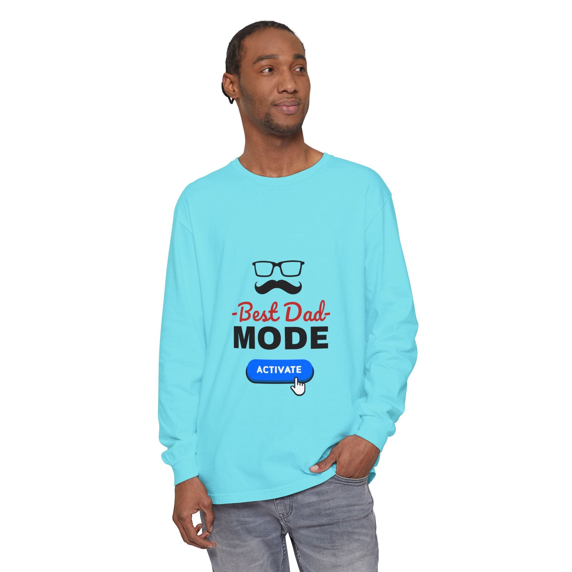 Best Dad Mode Activate Long Sleeve Tee Granite Long-sleeve