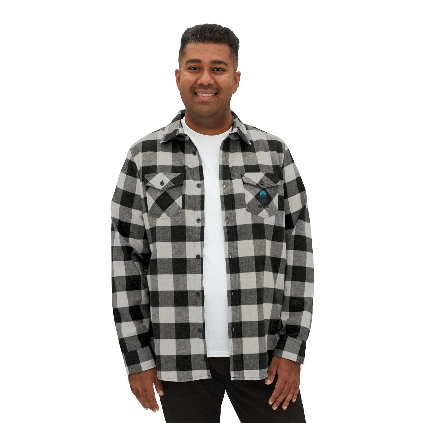 The Dada Flannel Shirt Grey Heather Black Long-sleeve