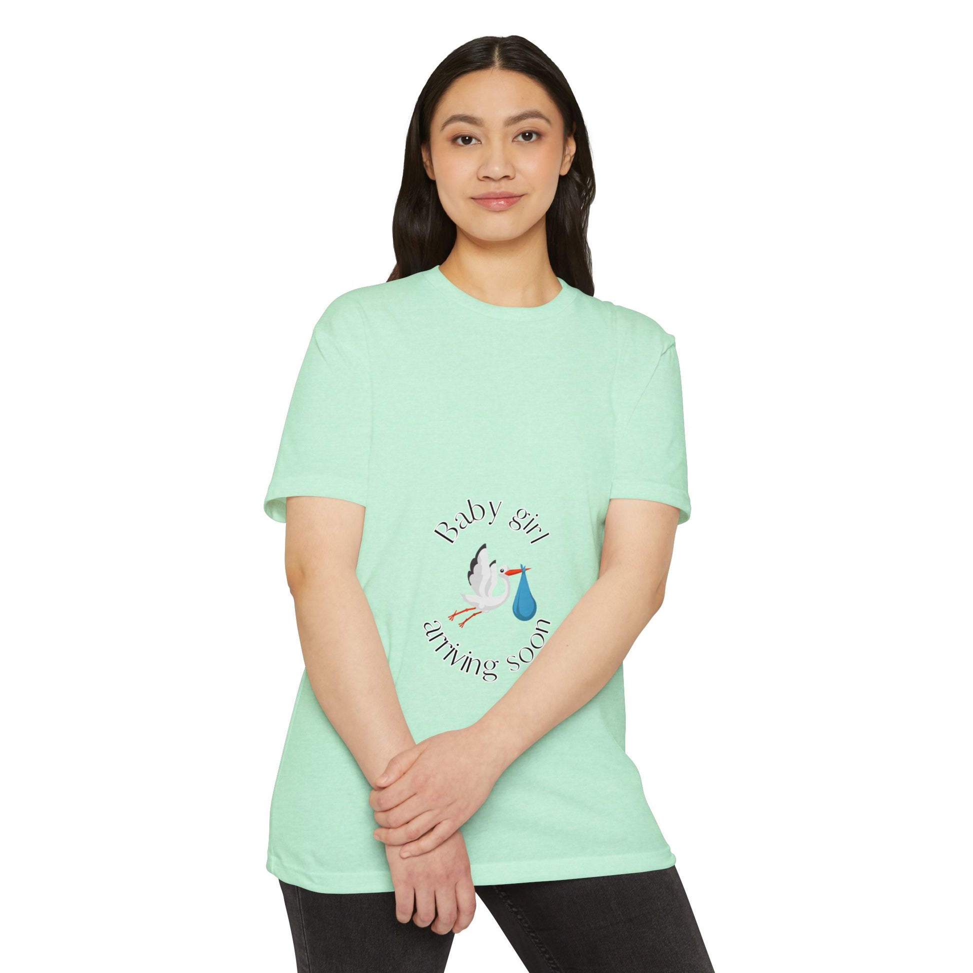 Baby Girl Coming Soon Maternity Jersey Tee T-Shirt