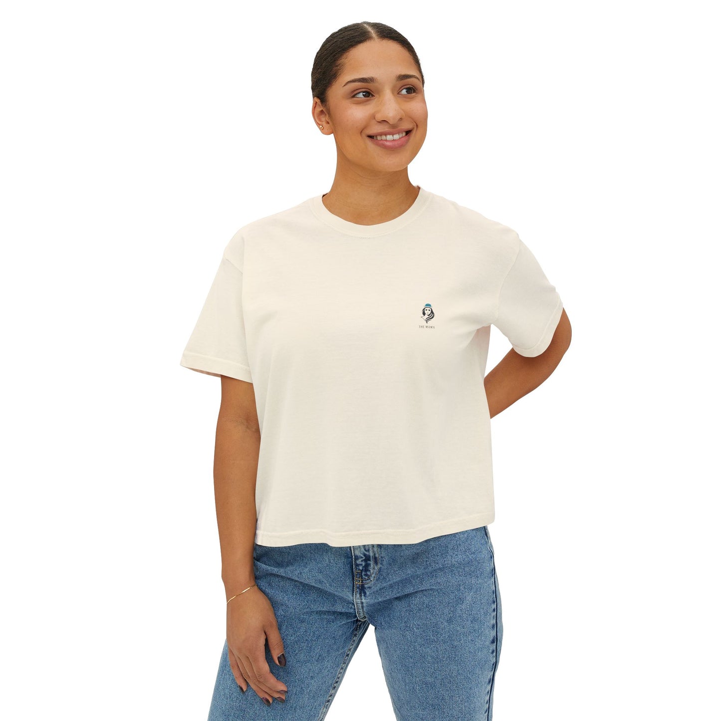 The Mama Cropped Tee Ivory T-Shirt