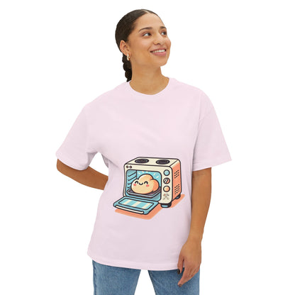 Maternity Bun In the Oven Boxy Tee Black T-Shirt