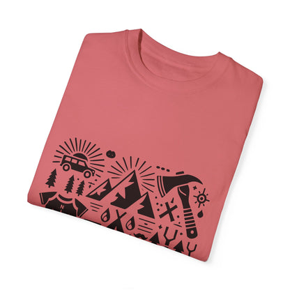 High Contrast Camping Scene T-shirt Watermelon T-Shirt