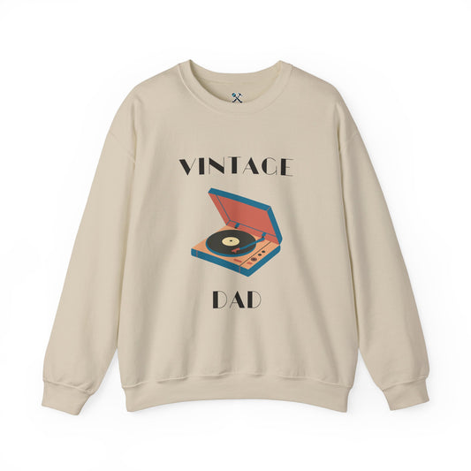 Vintage Dad Heavy Blend™ Crewneck Sweatshirt Sand Sweatshirt