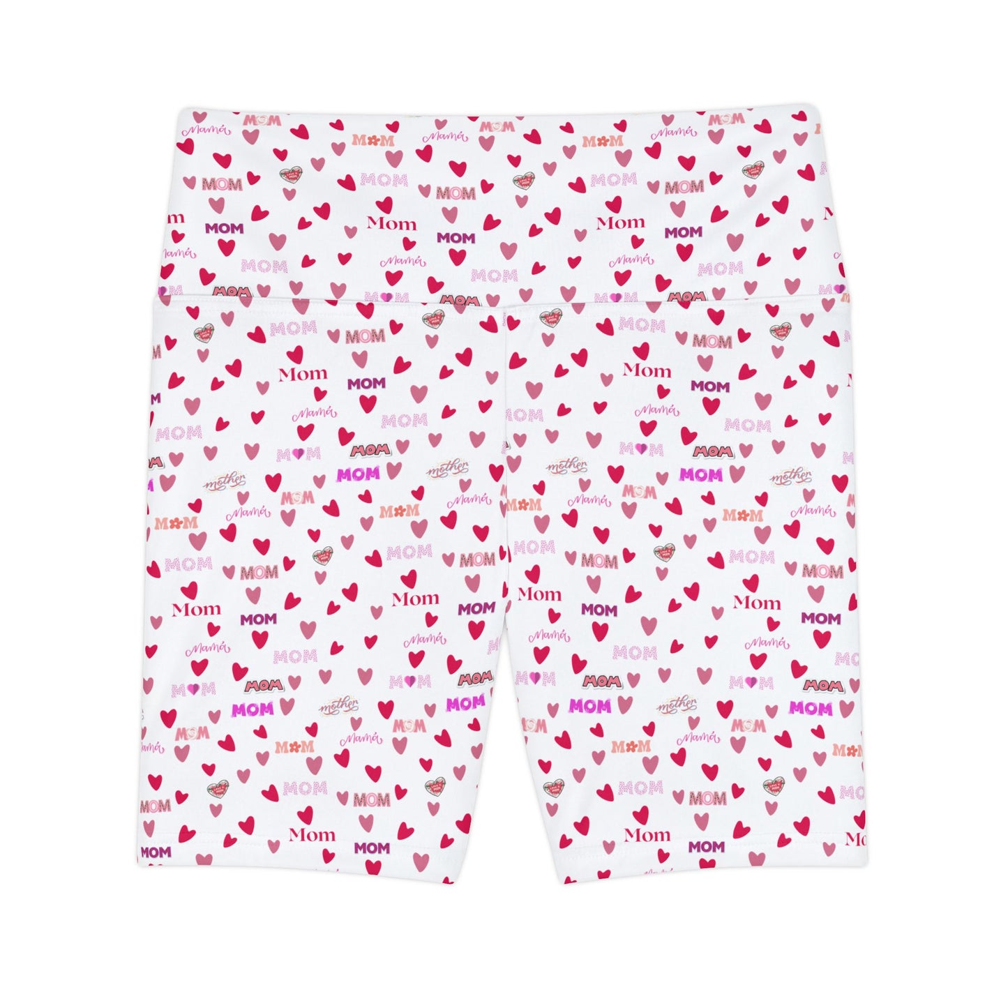 Heart Mom Workout Shorts XL All Over Prints