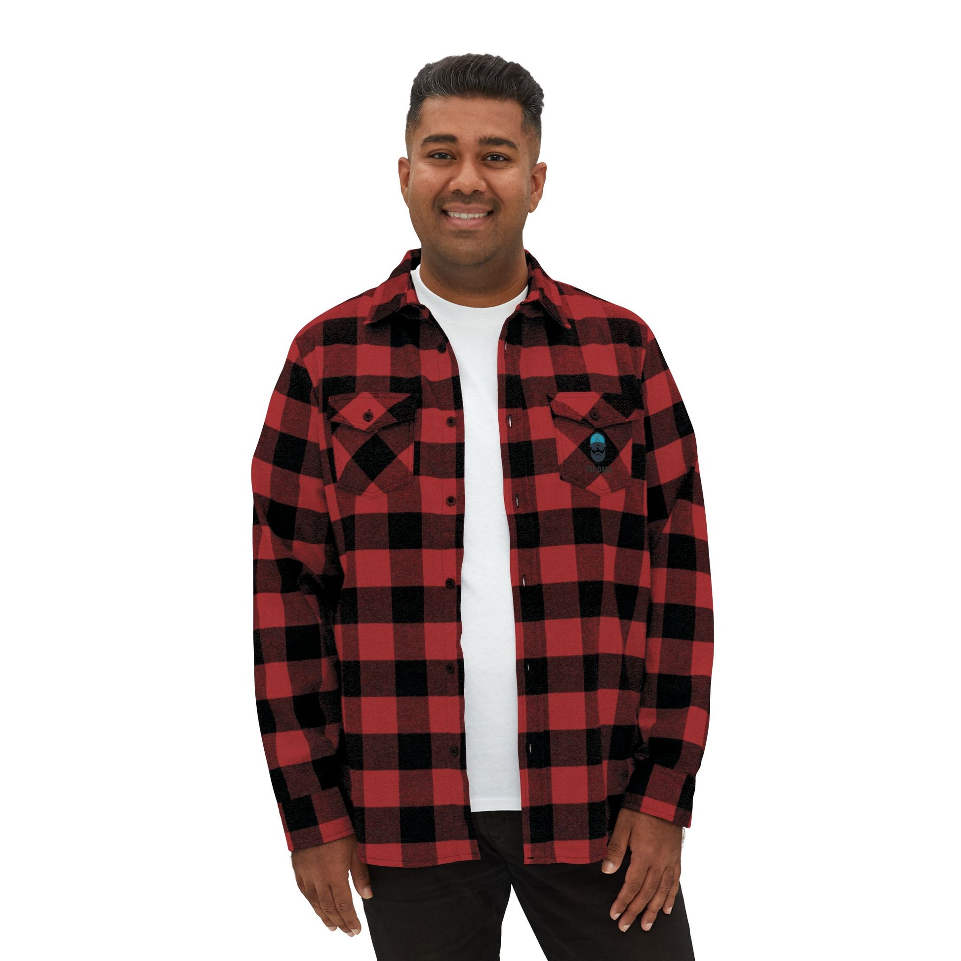 The Dada Flannel Shirt Red Black Long-sleeve