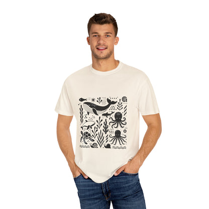 High Contrast Ocean Life Tee Melon T-Shirt