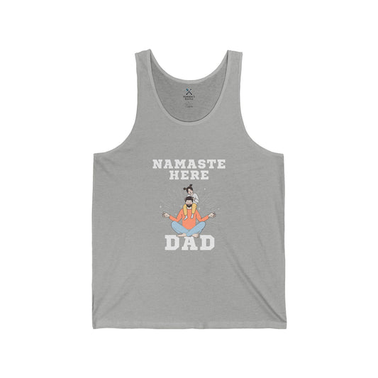 Namaste Here Dad Jersey Tank Athletic Heather Tank Top