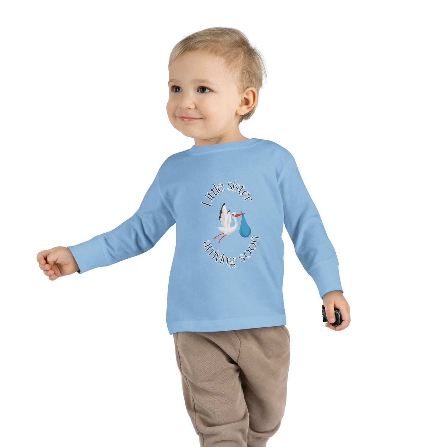 Baby Sister Coming Soon Toddler Long Sleeve Tee