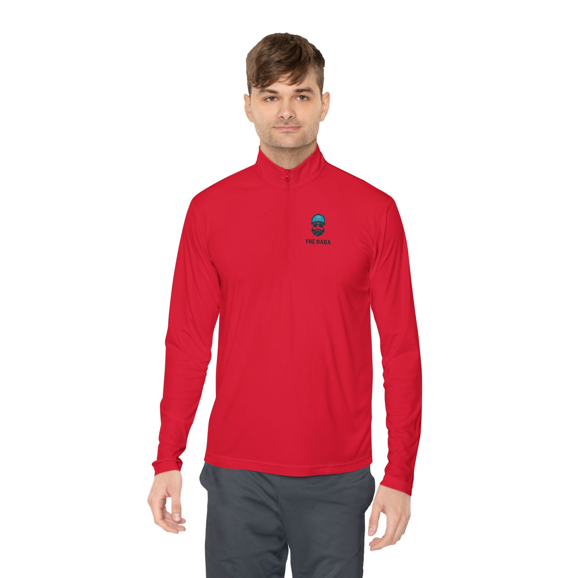 The Dada Quarter-Zip Pullover True Red Long-sleeve