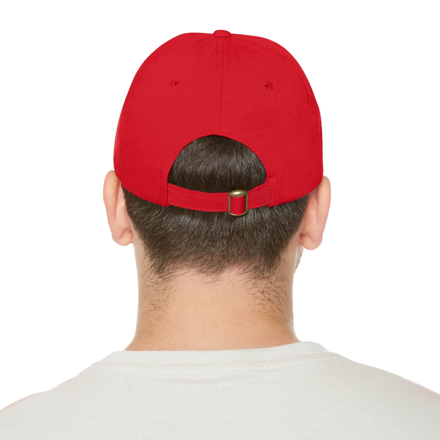 Hammer & Rattle Leather Patch Dad Hat Red Black Patch Hats