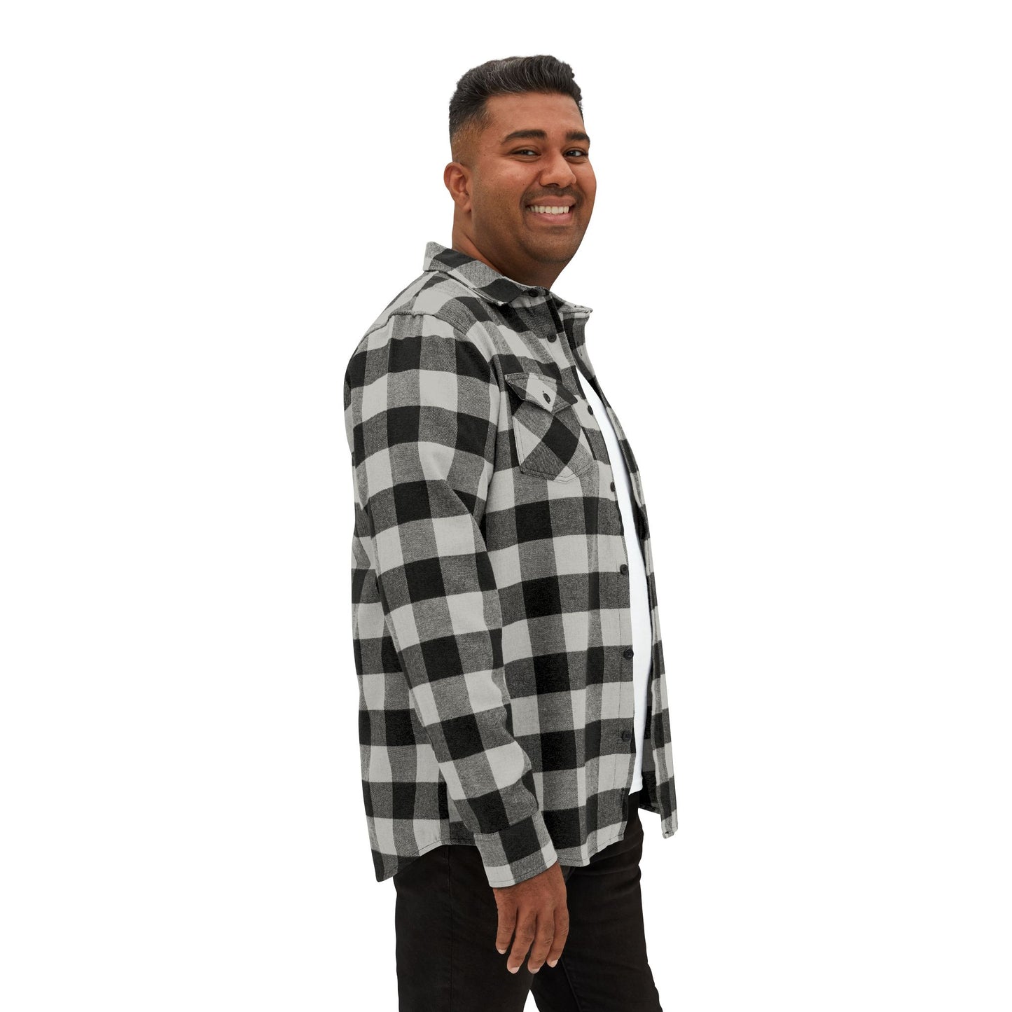 Hammer & Rattle Flannel Shirt Olive Black Long-sleeve