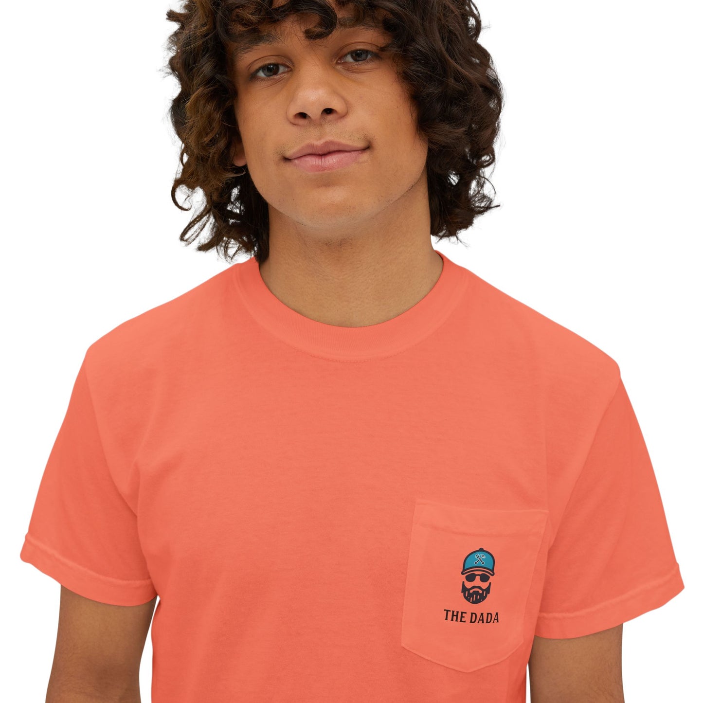 The Dada Pocket Tee Bright Salmon T-Shirt