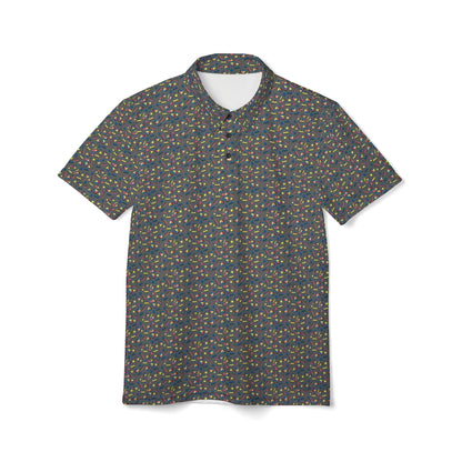 The Rad Dad Polo Unisex Polo Shirt (AOP) Black stitching All Over Prints