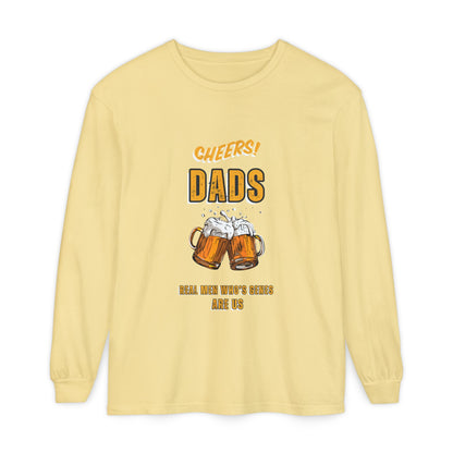 Cheers Dads Real Men Whose Genes Are Us Long Sleeve Tee Butter Long-sleeve