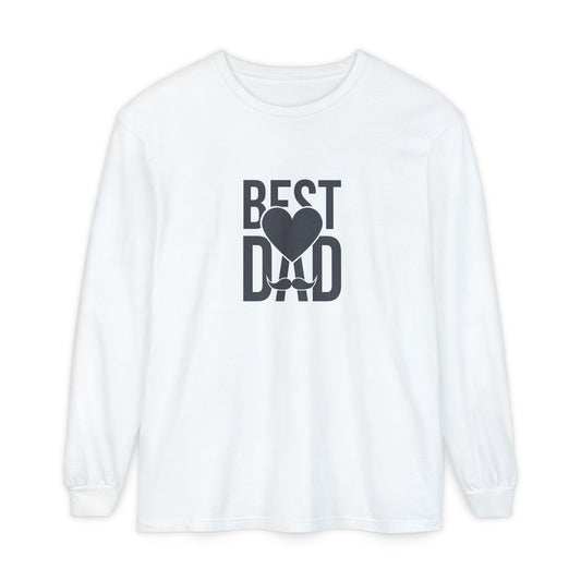 Best Dad Long Sleeve Tee White Long-sleeve