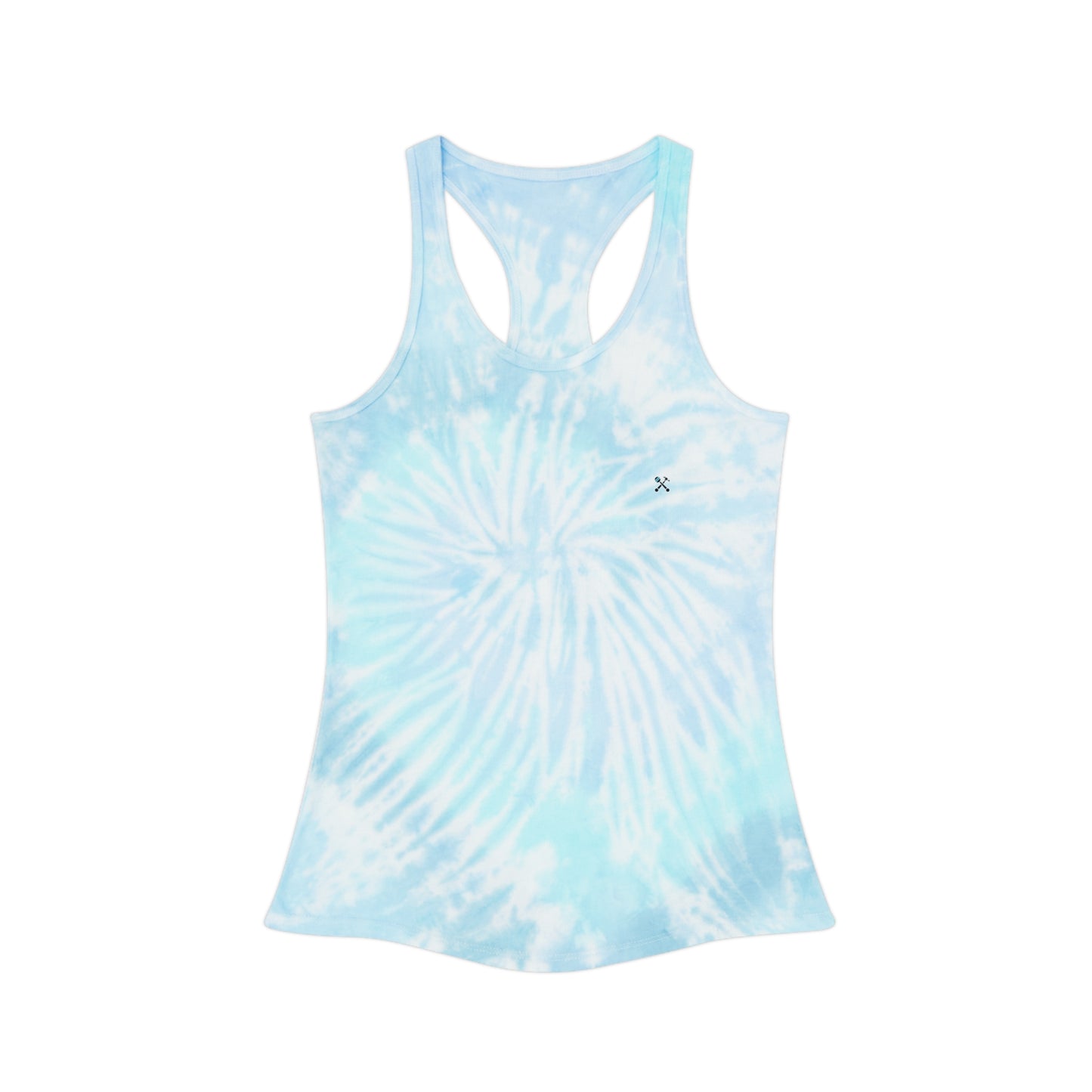 Hammer & Rattle Tie Dye Racerback Tank Lagoon Tank Top