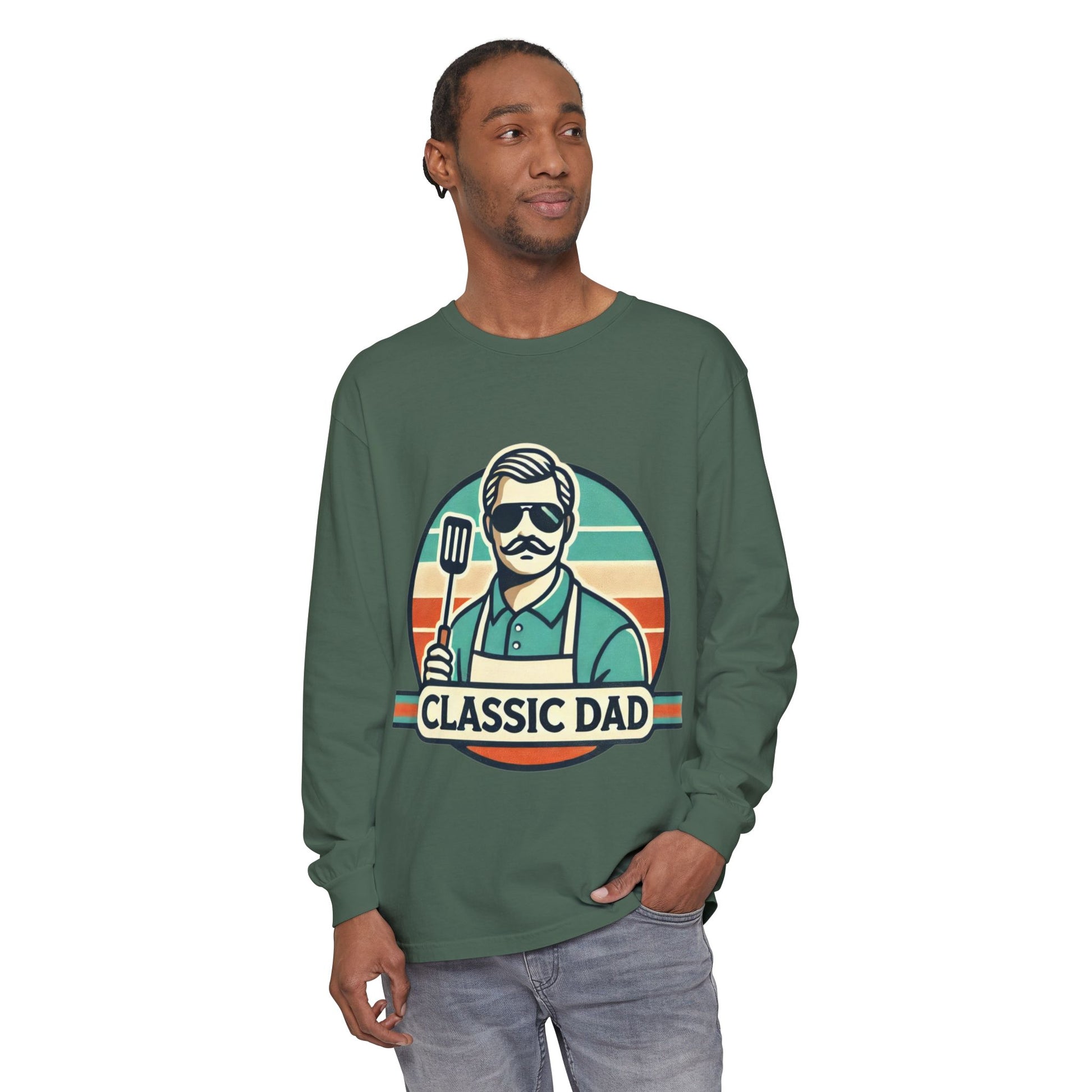 Classic Dad Garment-dyed Long Sleeve T-Shirt Blue Spruce Long-sleeve