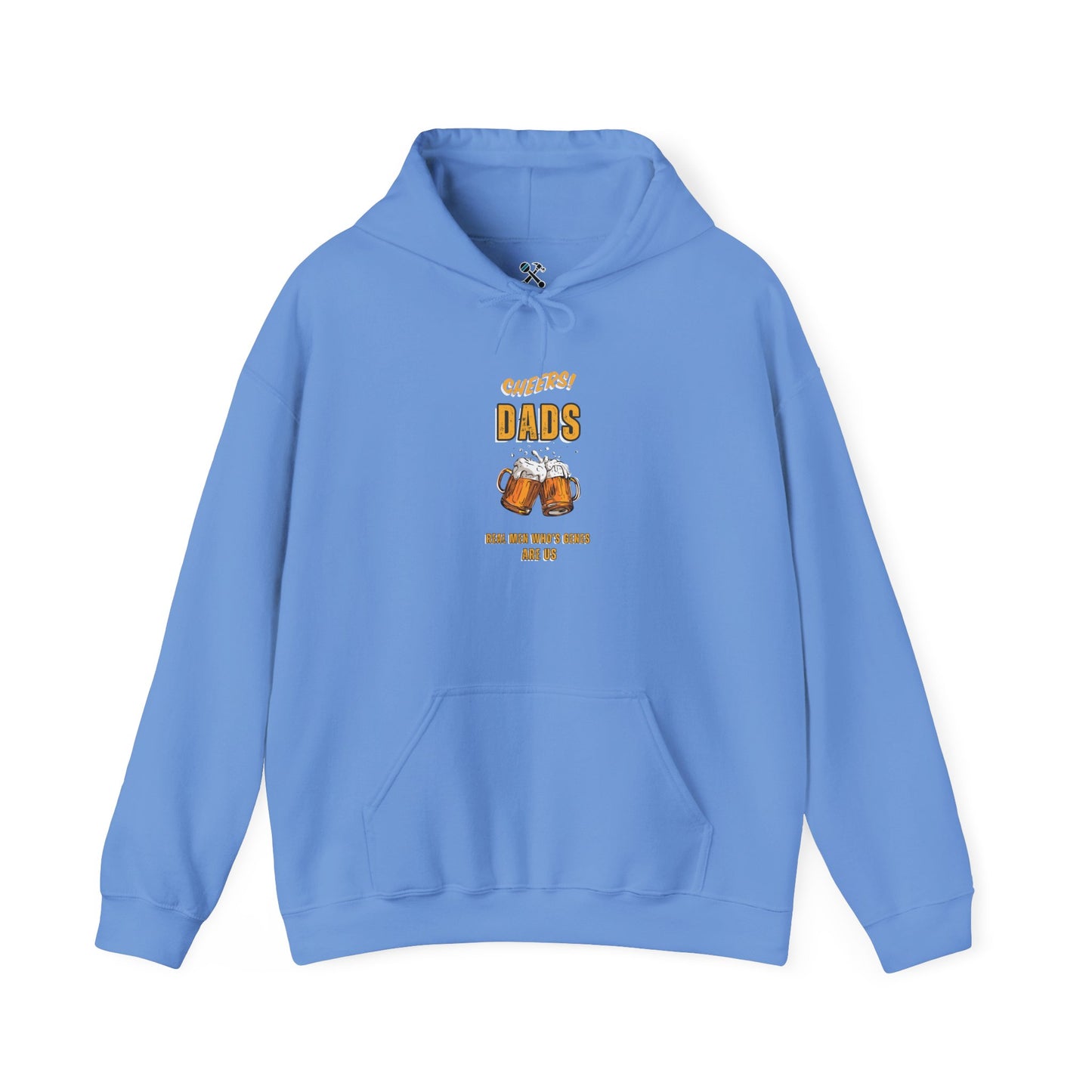 Cheers Dads Real Men Whose Genes Are Us Hoodie Carolina Blue Hoodie