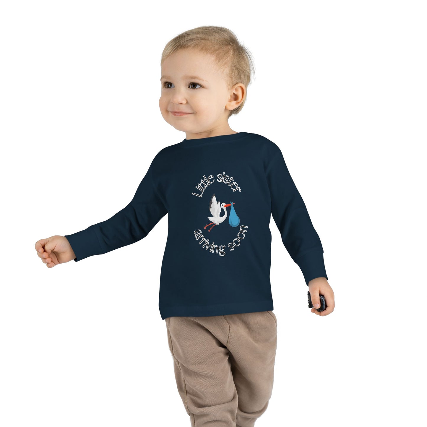 Baby Sister Coming Soon Toddler Long Sleeve Tee