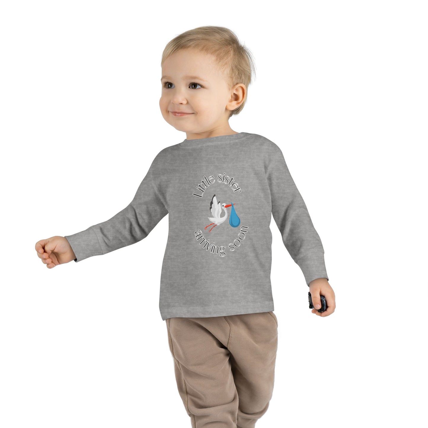 Baby Sister Coming Soon Toddler Long Sleeve Tee