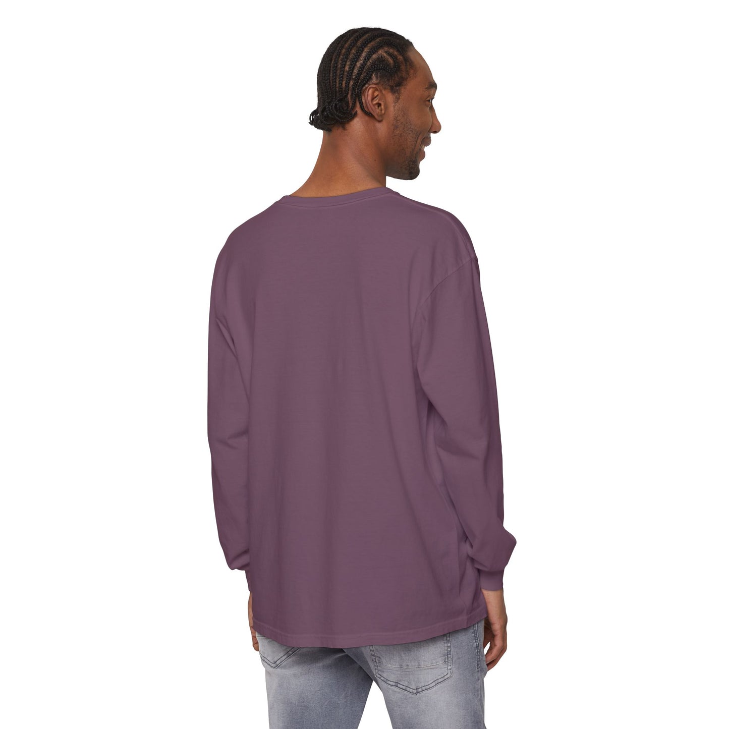 Classic Dad Garment-dyed Long Sleeve T-Shirt Berry Long-sleeve