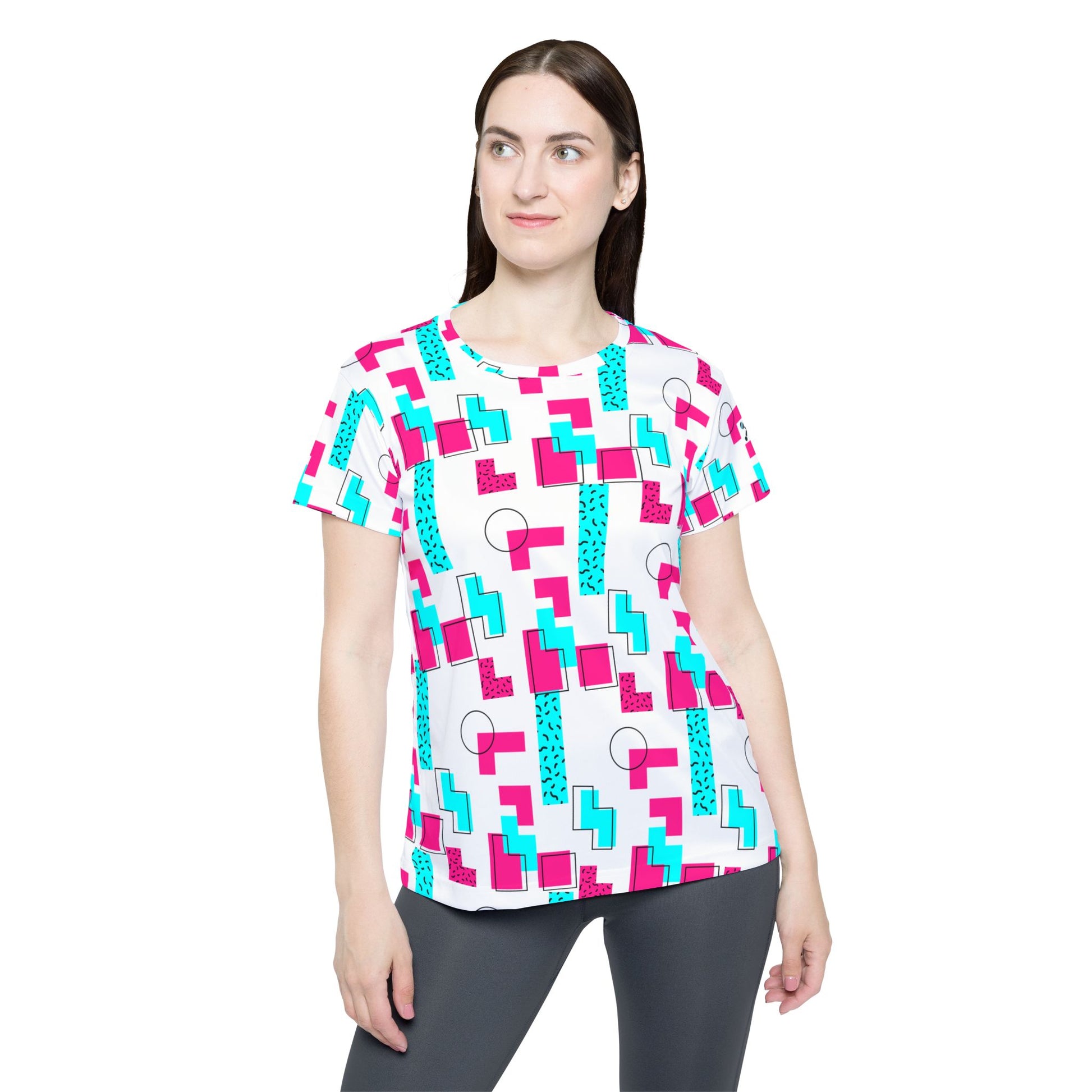 Retro Mom Glow Sport Jersey Tee All Over Prints