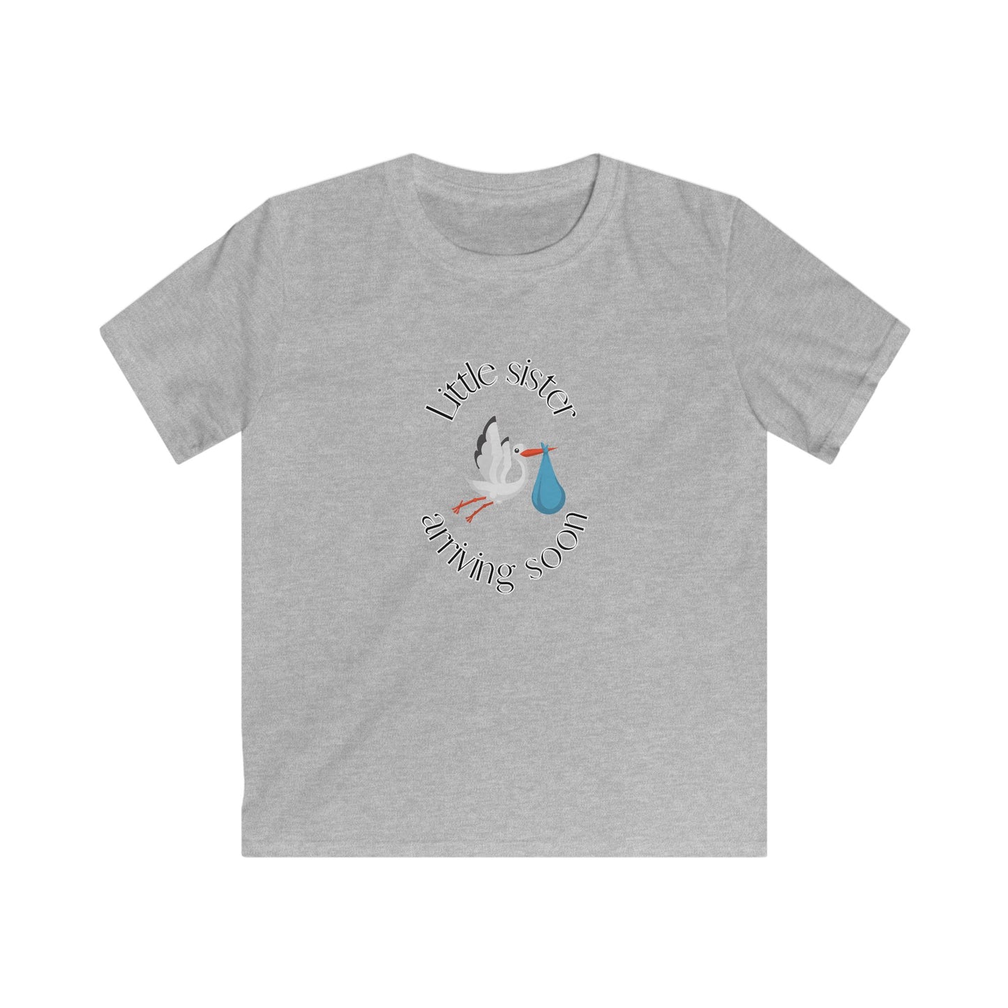 Little Sister Arriving Soon Youth Softstyle Tee