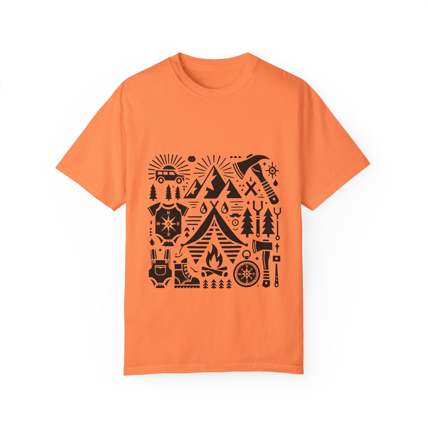 High Contrast Camping Scene T-shirt Melon T-Shirt