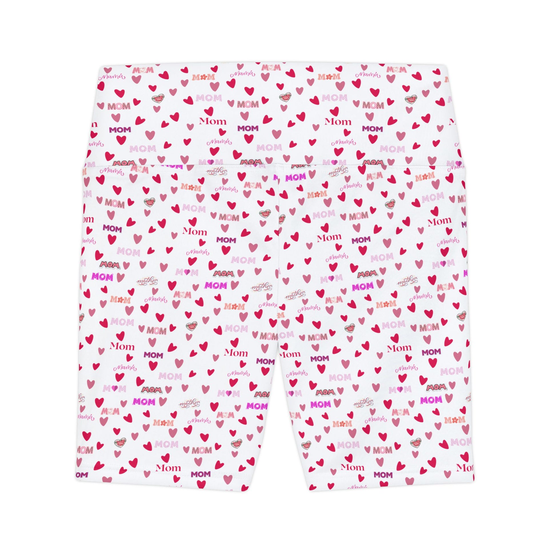 Heart Mom Workout Shorts XL All Over Prints