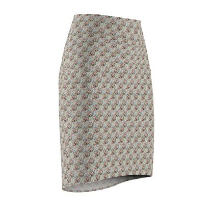 Mama in Bloom Pencil Skirt All Over Prints