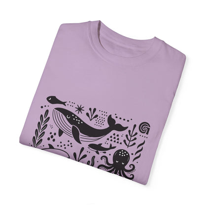 High Contrast Ocean Life Tee Orchid T-Shirt