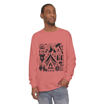 High Contrast Camping Long Sleeve Tee Watermelon Long-sleeve