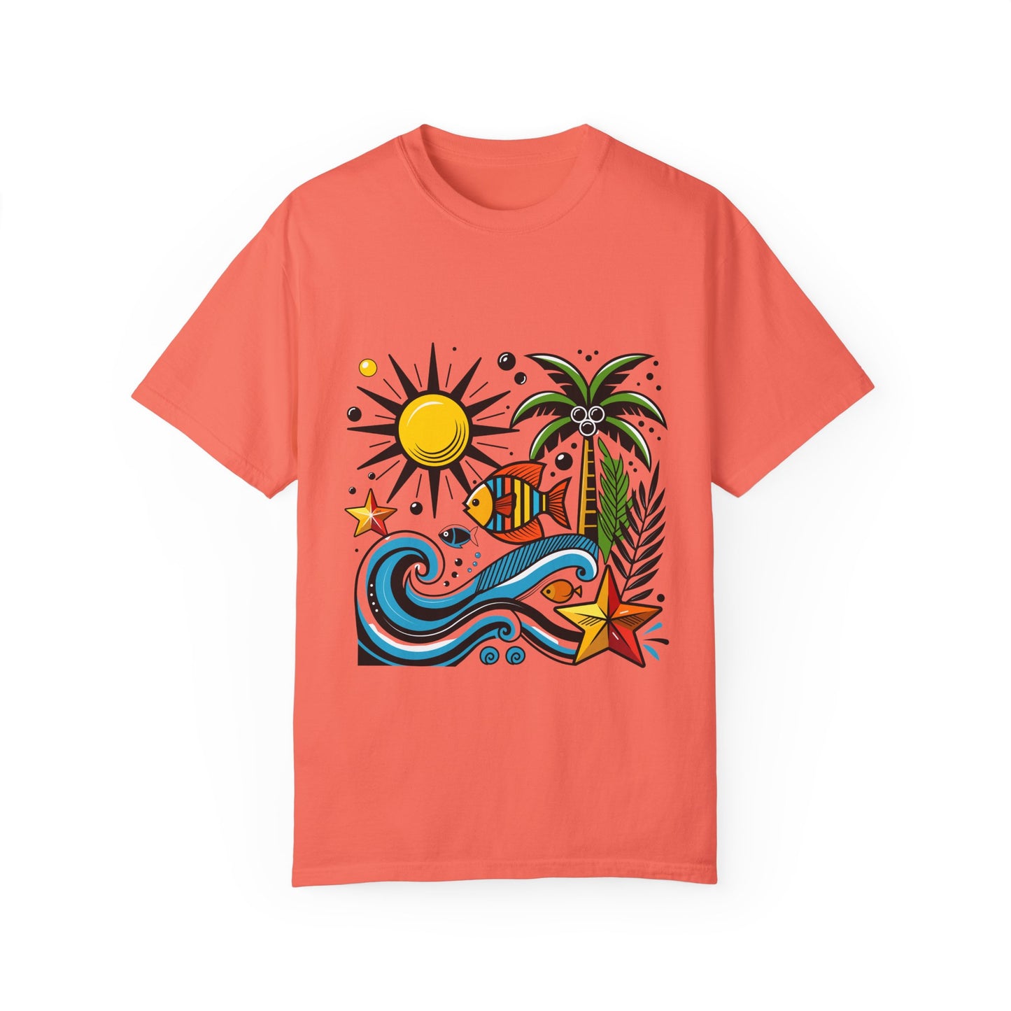 High Tide High Contrast Tee Bright Salmon T-Shirt