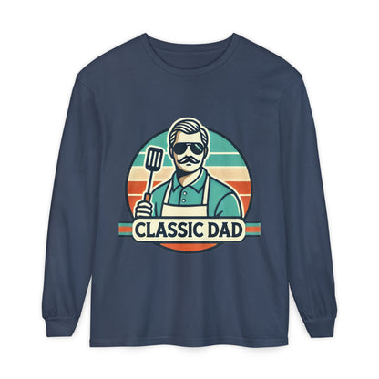 Classic Dad Garment-dyed Long Sleeve T-Shirt Midnight Long-sleeve