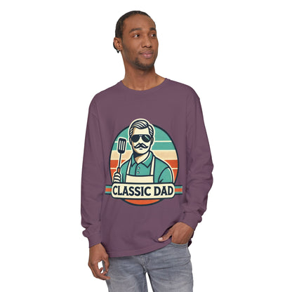 Classic Dad Garment-dyed Long Sleeve T-Shirt Berry Long-sleeve