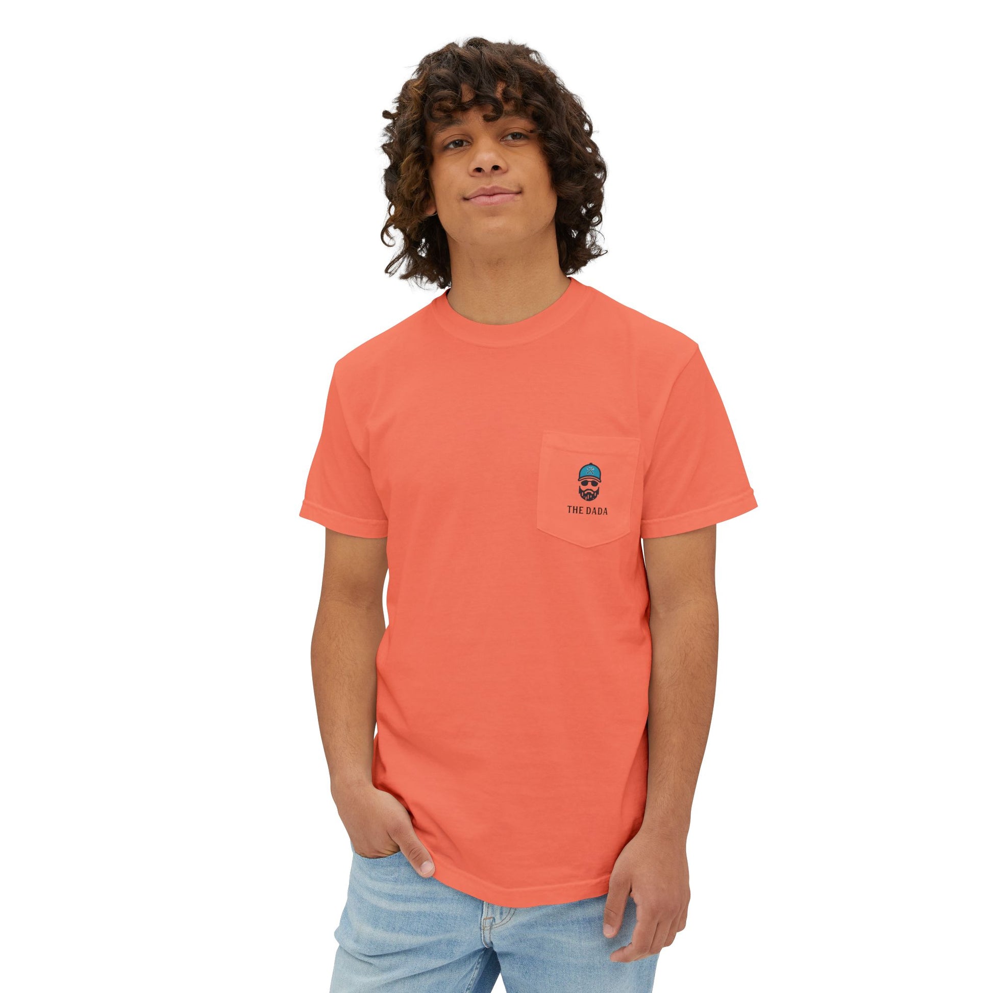 The Dada Pocket Tee Bright Salmon T-Shirt