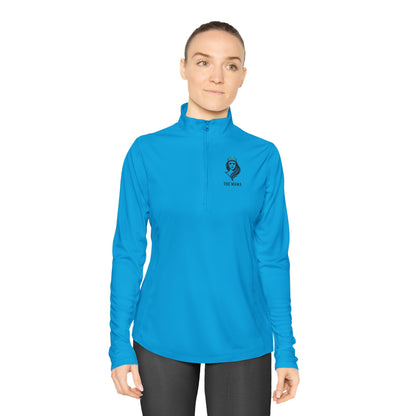 The Mama Quarter-Zip Pullover Atomic Blue Long-sleeve